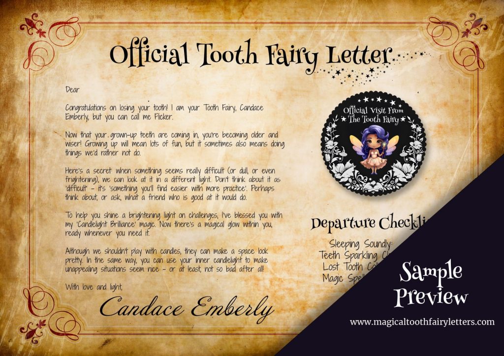 Tooth Fairy Letter Template