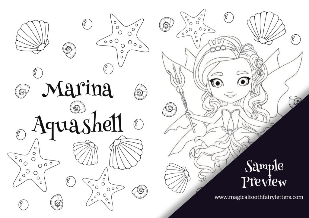 coloring page tooth fairy