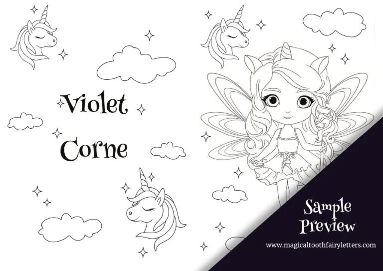 coloring page tooth fairy