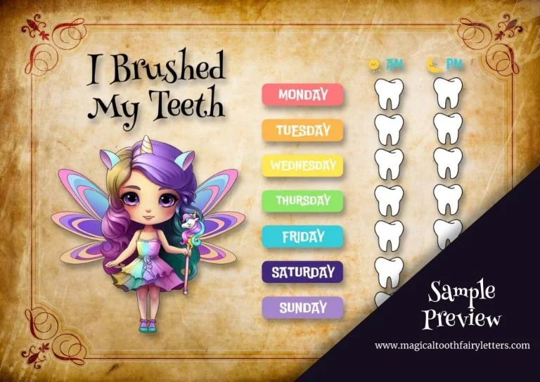 printable teeth brushing chard