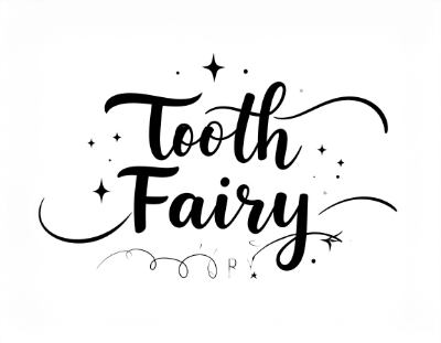 cute tooth fairy signature to print